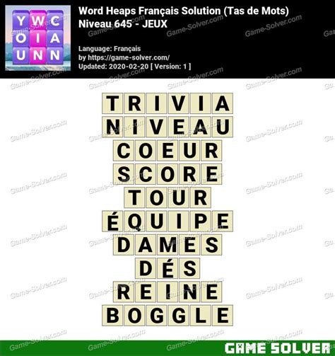 wordalot level 645|Solution Wordalot Niveau 645 .